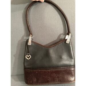 Brighton Purse black and brown shoulder bag braided strap